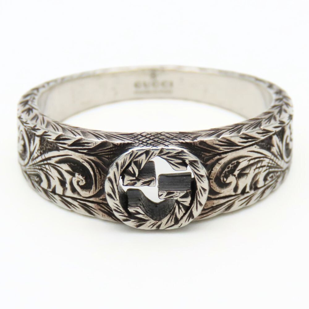 Gucci Interlocking G Arabesque Ring, Size 25, 925… - image 2